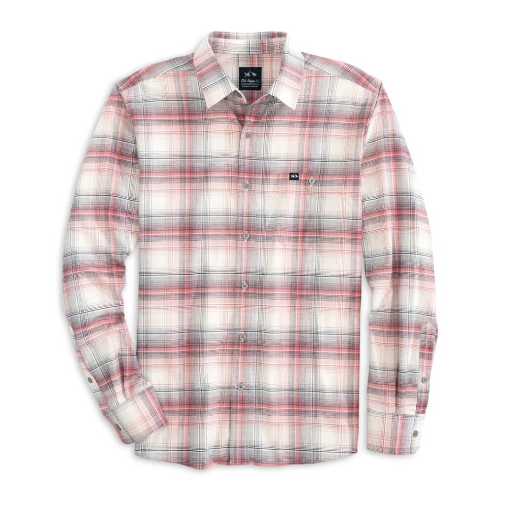 Fish Hippie Broadmarsh Flannel Long Sleeve Shirt - Oatmeal