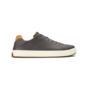 Olukai Lae‘ahi Lī ‘Ili Men’s Waterproof Leather Sneakers - Stone