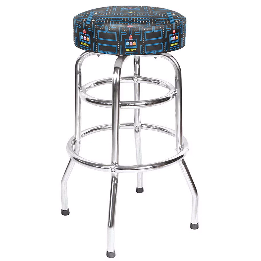 Pac-Man Barstool 30in Chrome