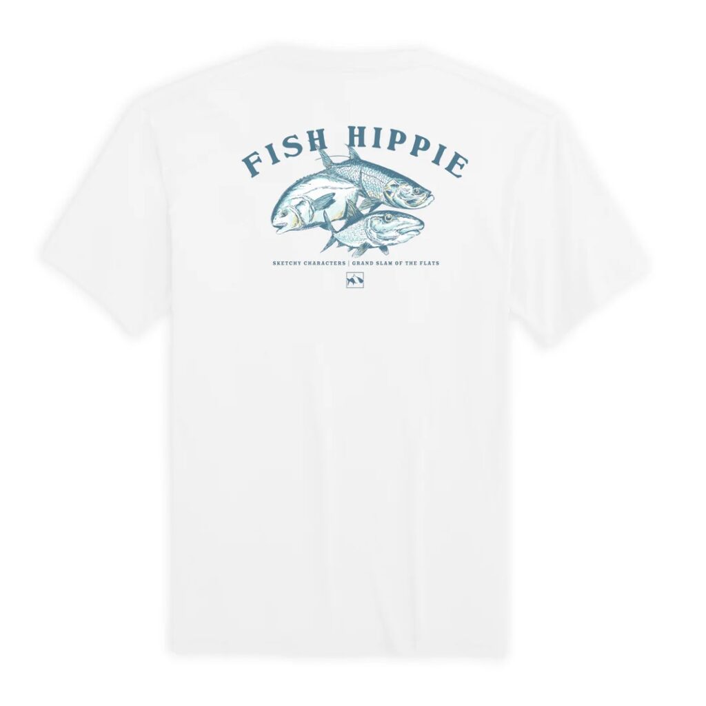 Fish Hippie Flats Slam Short Sleeve Pocket Tee - White