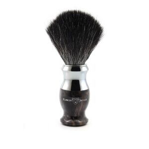 Edwin Jagger Black Marble Shaving Brush (Black Synthetic)