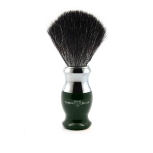 Edwin Jagger Green Shaving Brush (Black Synthetic)