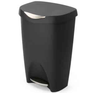 Umbra Brim Step On Trash Can - Black