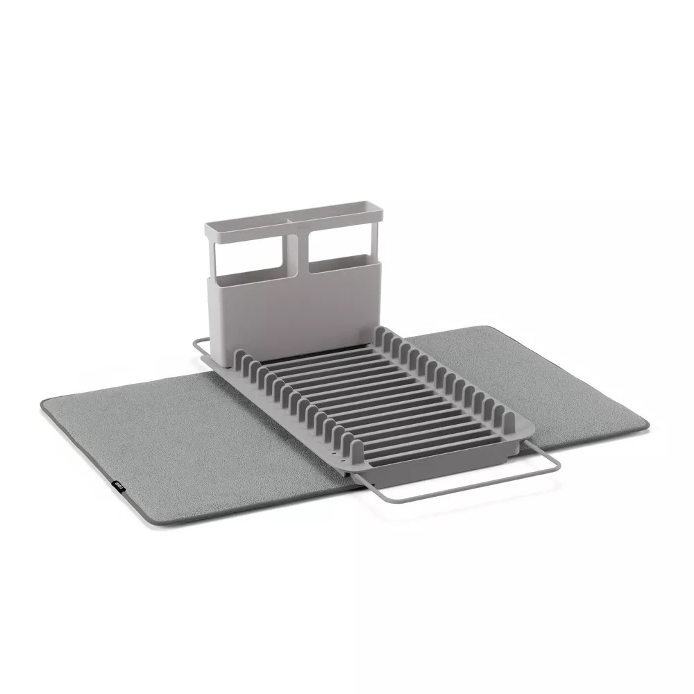 Umbra Udry Over the Sink Dish Rack with Mat - Charcoal