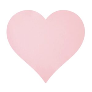 Hester & Cook Die-cut Pink Heart Paper Placemat