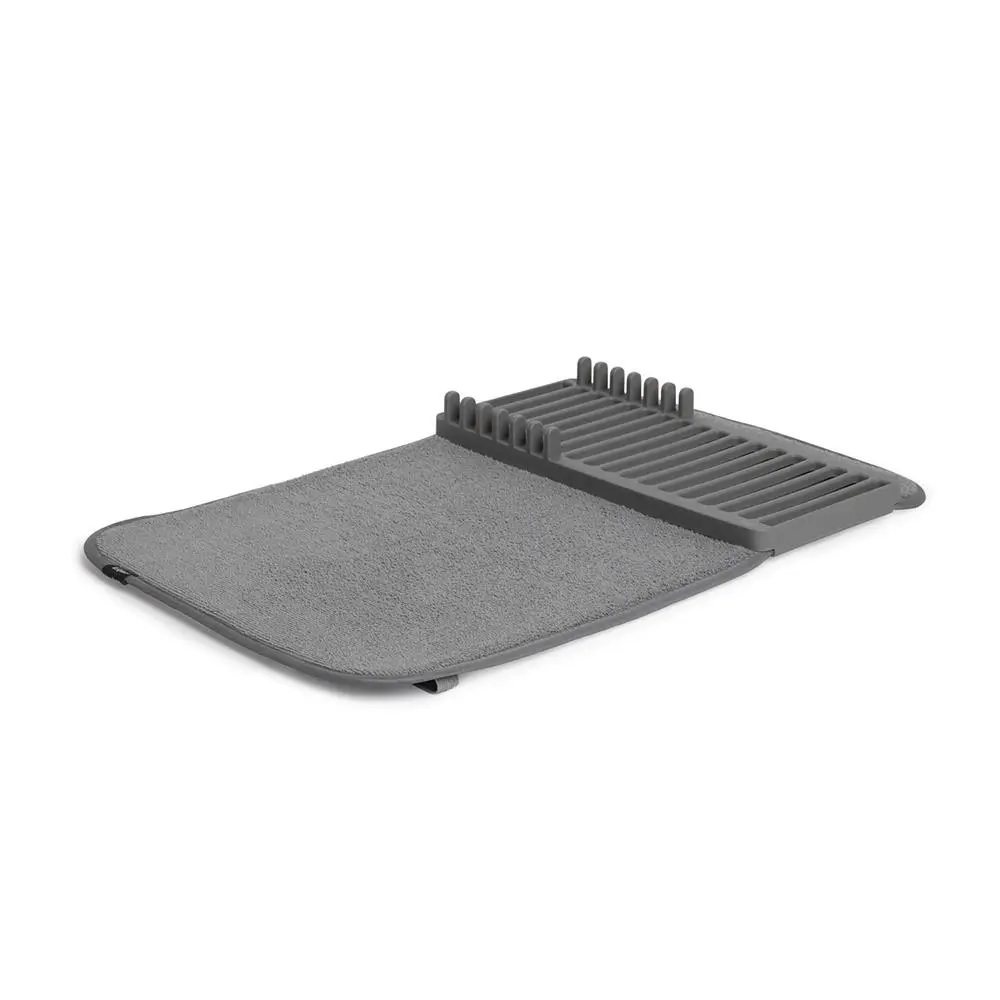 Umbra UDry Mini Dish Drying Rack with Mat - Charcoal