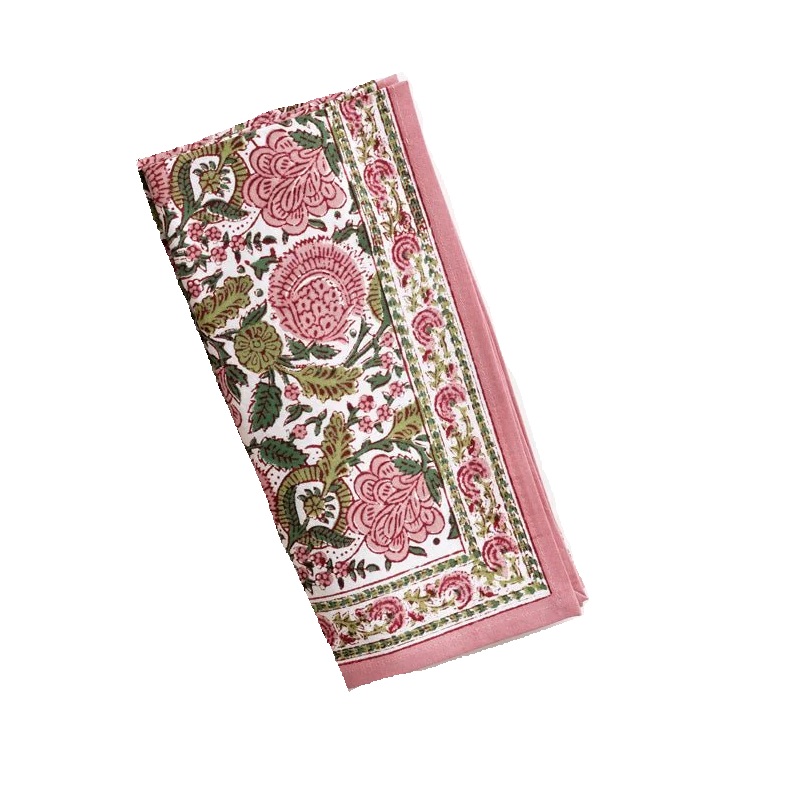 Pomegranate Bohemian Floral Moss & Mauve Napkin