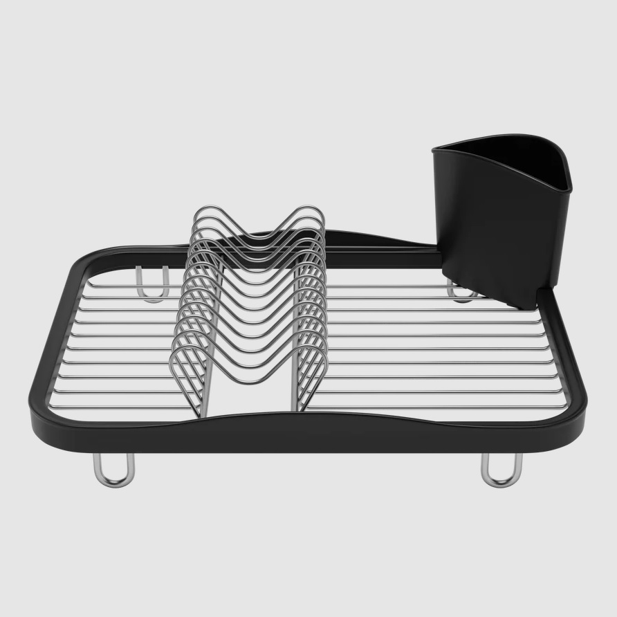 Umbra Sinkin Dish Rack - Smoke-Nickel