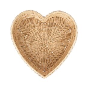 Juliska Provence Rattan 16" Heart Tray - Whitewash