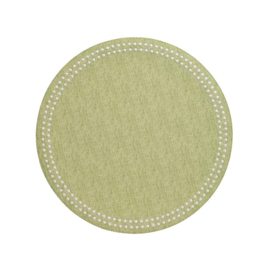 Bodrum Pearls Place Mat - Fern/White