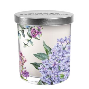 French Lilacs Decorative Glass Candle