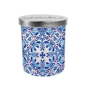 Indigo Seas Decorative Glass Candle