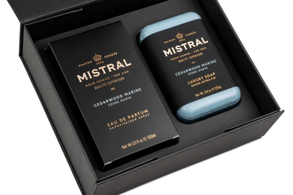 Mistral Cedarwood Marine Eau de Parfum & Bar Soap Gift Set