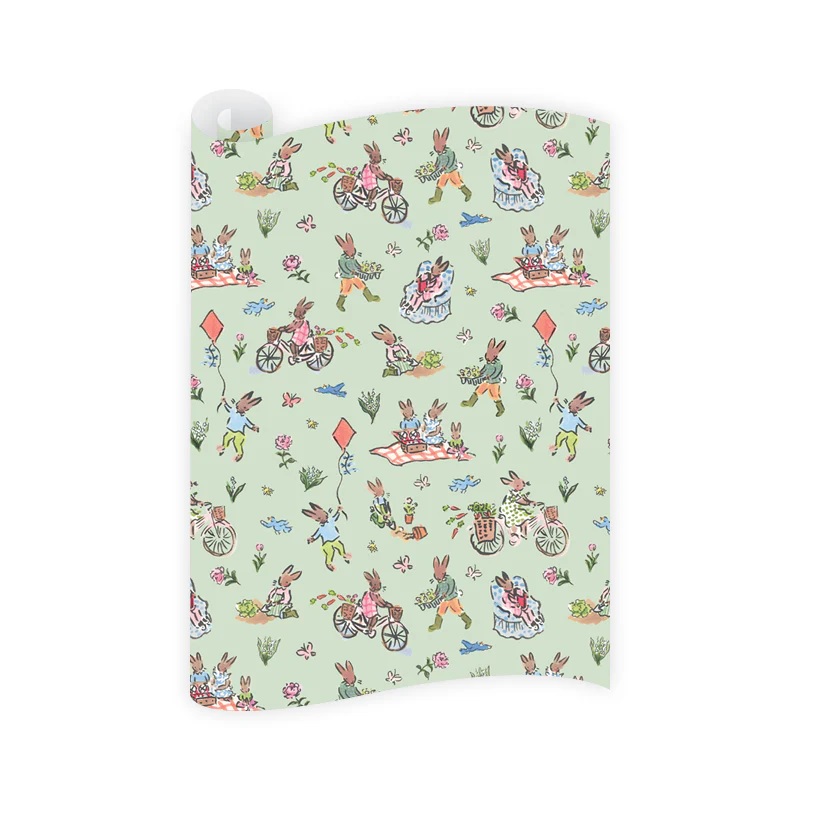 Spring Bunnies Wrapping Paper Roll